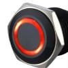 10 Pieces 19mm Black Aluminum Reset 3V 6V 12V 24V 230VRing Illuminated Anti Vandal Push Button Switch(Red,Latching 1NO1NC_LED Voltage 3V) view 1