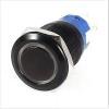 10 Pieces 19mm Black Aluminum Reset 3V 6V 12V 24V 230VRing Illuminated Anti Vandal Push Button Switch(Red,Latching 1NO1NC_LED Voltage 3V) view 2