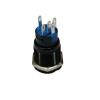 10 Pieces 19mm Black Aluminum Reset 3V 6V 12V 24V 230VRing Illuminated Anti Vandal Push Button Switch(Red,Latching 1NO1NC_LED Voltage 3V) view 3