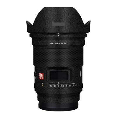 AF 16 1.8 Anti-Scratch Camera Lens Sticker Coat Wrap Protective Film Skin Cover for Viltrox AF 16mm F1.8 fit for Sony Mount (Splash Ultra Black)