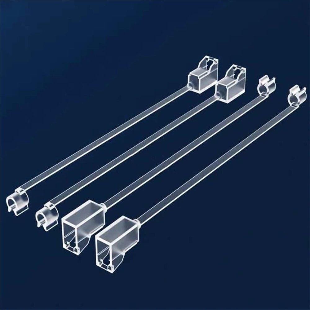 LC Fiber Optic Dust Cap, Clear, Square Long Tail, 1.25mm Handle, Protective Cover Plug with Braid, 100 Pack