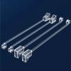 LC Fiber Optic Dust Cap, Clear, Square Long Tail, 1.25mm Handle, Protective Cover Plug with Braid, 100 Pack view 1