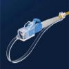 LC Fiber Optic Dust Cap, Clear, Square Long Tail, 1.25mm Handle, Protective Cover Plug with Braid, 100 Pack view 2