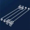 LC Fiber Optic Dust Cap, Clear, Square Long Tail, 1.25mm Handle, Protective Cover Plug with Braid, 100 Pack view 4