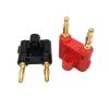 100Pcs Gold Gilded Double 4mm Banana Male for Binding Post Socket Jack Speaker Adapter Connector(Red) view 3