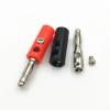 100Pcs Audio Speaker Screw 4mm Banana Male Connector Jack Banana Head Black and Red Color(Black) view 4