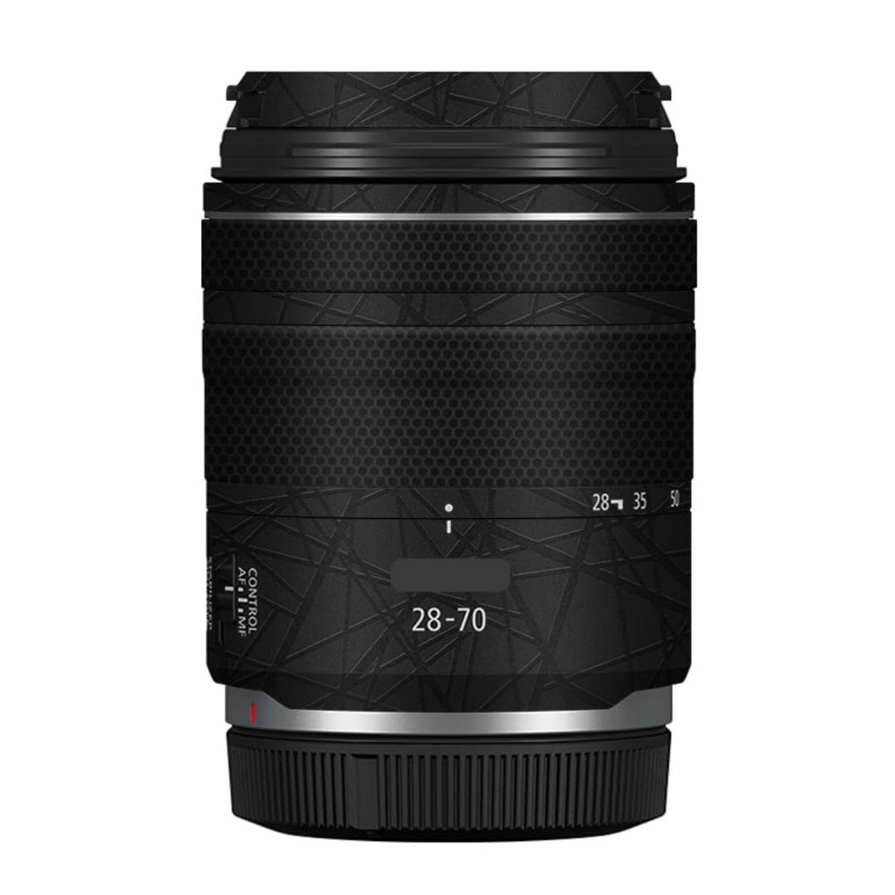 28-70 2.8 Anti-Scratch Camera Lens Sticker for Canon RF 28-70mm F2.8 STM Coat Wrap Protective Film Skin Cover(Cross Ultra Black)