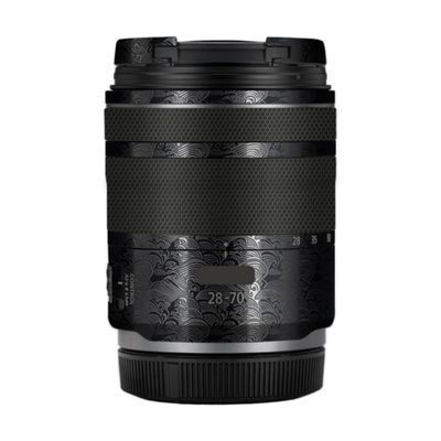 28-70 2.8 Anti-Scratch Camera Lens Sticker for Canon RF 28-70mm F2.8 STM Coat Wrap Protective Film Skin Cover(Wave Black)