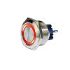 2pcs 25mm Green Ring LED Metal 6 Pins Self-Locking Latching Push Button Anti Vandal Switch Waterproof 6V,12V, 24V,110V, 230V(Blue,MOMENTARY 1NO1NC_LED Voltage 3V) view 2