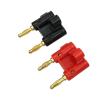 100Pcs Gold Gilded Double 4mm Banana Male for Binding Post Socket Jack Speaker Adapter Connector(Black) view 4