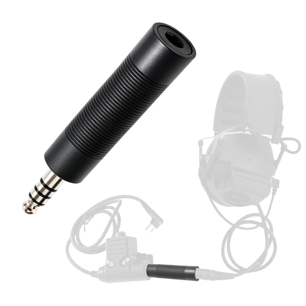 SVXSODA Military to Civilian Headset Adapter,U-174 Military-to-Civilian PTT Adapter Cable,Turn Military/NATO Version Ptt/Tactical Headset to Compatible with Civilian Ptt Adapter or Airsoft Headsets