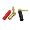 100Pcs 90 Degree Right Angle L Male 4mm Banana Adapter Screw for Binding Post Amplifiers Video Speaker Connector(Red) view 2