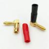 100Pcs 90 Degree Right Angle L Male 4mm Banana Adapter Screw for Binding Post Amplifiers Video Speaker Connector(Red) view 4