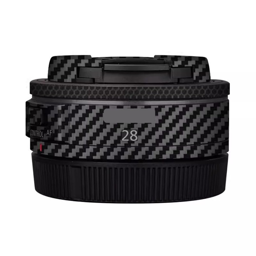 28 2.8 Skin Lens Camera Skin Wrap Vinyl Protective Sticker Accessories for Canon RF 28mm F2.8 STM(Carbon Fiber Black)