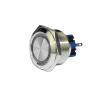 2pcs 25mm Green Ring LED Metal 6 Pins Self-Locking Latching Push Button Anti Vandal Switch Waterproof 6V,12V, 24V,110V, 230V(White,MOMENTARY 1NO1NC_LED Voltage 6V) view 4
