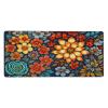 Floral Garden Gaming Mouse Pad Non-Slip Rubber Base Large Mousepad Waterproof Washable Desk Mat for Wireless Mouse Computer Desk 16x35.5in view 1