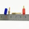 100Pcs Gold Plated Mini 2mm Copper Banana Male Jack for Speaker Amplifier Gold Plated Binding Post Test Probes Connector(Blue) view 3