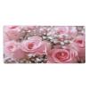 Pink Roses Bouquet Floral Gaming Mouse Pad Non-Slip Rubber Base Large Mousepad Waterproof Washable Desk Mat for Wireless Mouse Computer Desk 16x35.5in view 1