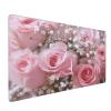 Pink Roses Bouquet Floral Gaming Mouse Pad Non-Slip Rubber Base Large Mousepad Waterproof Washable Desk Mat for Wireless Mouse Computer Desk 16x35.5in view 2