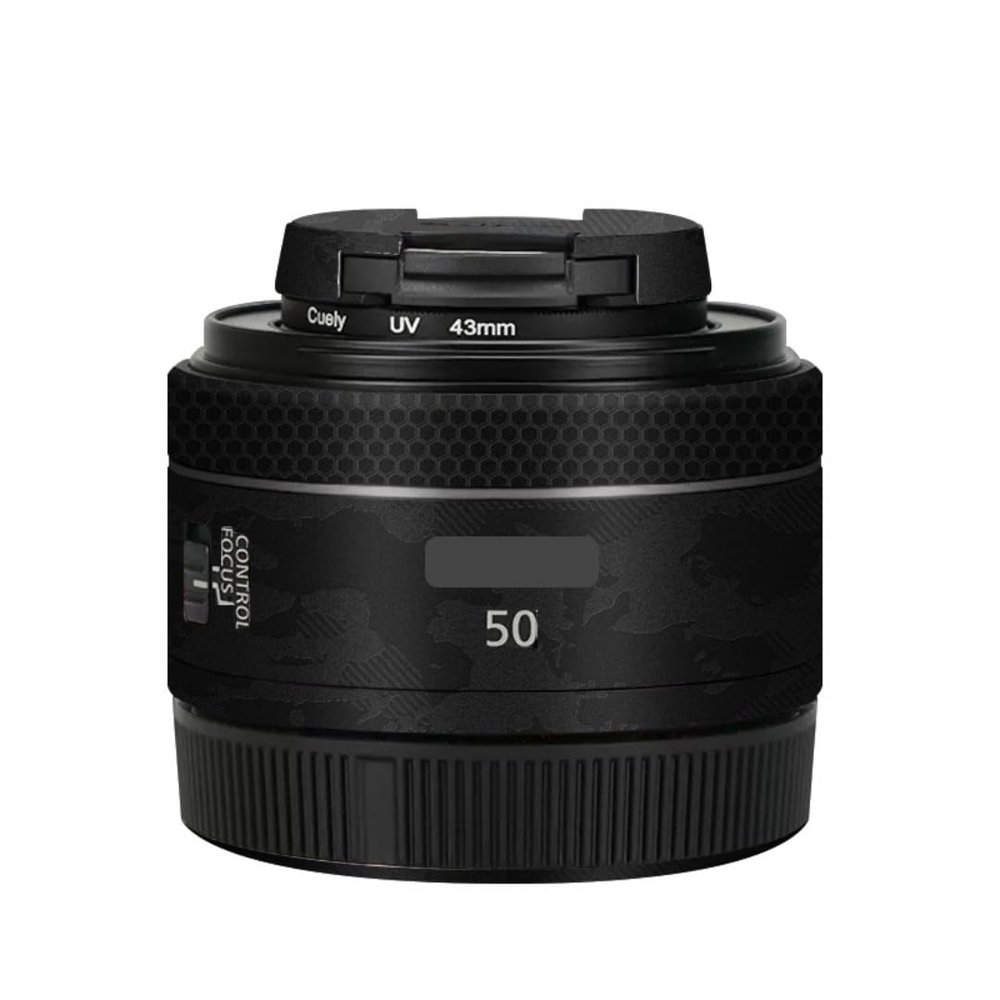 50 1.8 Camera Lens Sticker for Canon RF 50mm F1.8 STM Macro Coat Wraps Film Protective Vinyl Decal Skin(Knight Black)