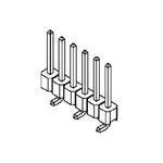 Molex/Waldom, 87898-0624, Conn Unshrouded Header HDR 6 POS 2.54mm Solder ST SMD SL Tube (132 Item/s)