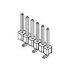 Molex/Waldom, 87898-0624, Conn Unshrouded Header HDR 6 POS 2.54mm Solder ST SMD SL Tube (132 Item/s)