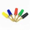 100Pcs Gold Plated Mini 2mm Copper Banana Male Jack for Speaker Amplifier Gold Plated Binding Post Test Probes Connector(50Red 50Black) view 4