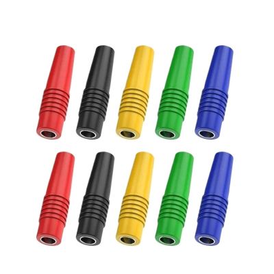10PCS 4mm Banana Female Insulated Jack Solder Connector Welded Type 24A for 2.5-4mm Wire(5 Colors 10PCS)
