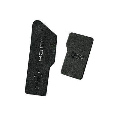 2pcs/Set for Canon EOS R50 USB Leather Black USB Leather HDMI MIC Rubber