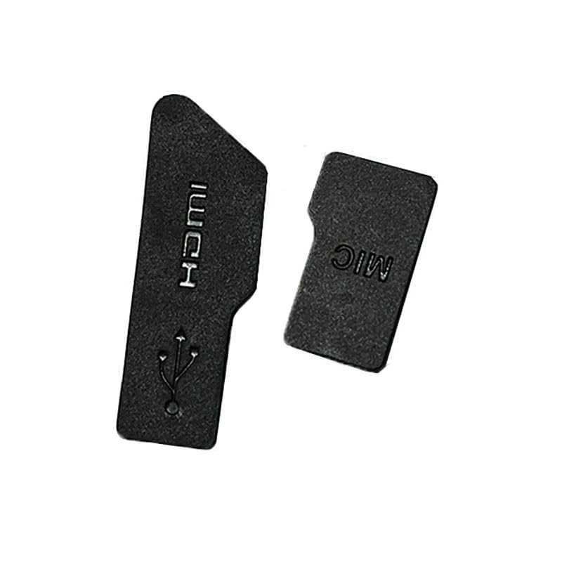 2pcs/Set for Canon EOS R50 USB Leather Black USB Leather HDMI MIC Rubber