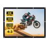 120/150 in Projector Screen Indoor Outdoor 16:9/4:3, 4K HD Movie Screen Portable, Wrinkle-Free Foldable Projection Screen for Backyard Theater Wall Hanging(4:3 60in) view 1