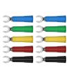 10PCS 6MM Insulated Fork Spade U-Type Wire Connector Electrical Crimp Terminal Y Spade Copper Banana Socket 4MM Q.20019(5 red 5 Black) view 1