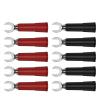 10PCS 6MM Insulated Fork Spade U-Type Wire Connector Electrical Crimp Terminal Y Spade Copper Banana Socket 4MM Q.20019(5 red 5 Black) view 2