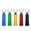 10PCS 6MM Insulated Fork Spade U-Type Wire Connector Electrical Crimp Terminal Y Spade Copper Banana Socket 4MM Q.20019(5 red 5 Black) view 3