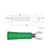 10PCS 6MM Insulated Fork Spade U-Type Wire Connector Electrical Crimp Terminal Y Spade Copper Banana Socket 4MM Q.20019(5 red 5 Black) view 4