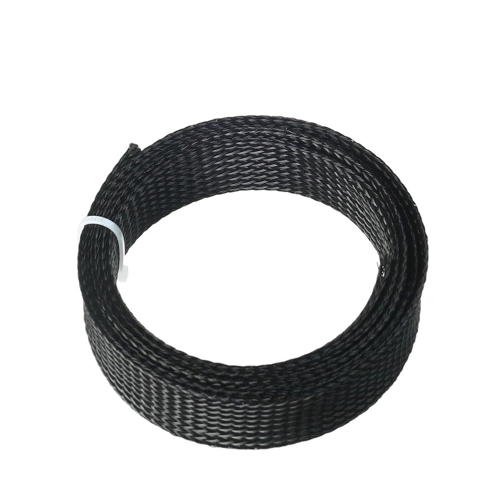Wenheww PET Expandable Braided Cable Sleeve, 3.28ft - 0.79 inch Black Cable Management Sleeve, Wire Loom Tube Cord Protector for USB Cable, Power Cord, Audio Video and More, 1Pc