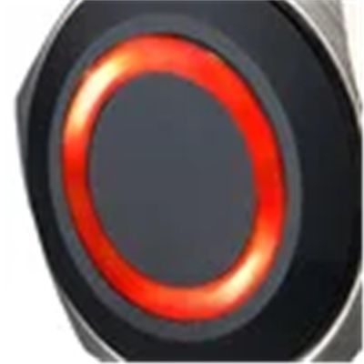 10 Pieces 19mm 3V 6V 12V Ring Momentary Metal Car LED Push Button Switch with Black Anodized Aluminum(Red,LED Voltage 24V)