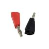 100Pcs Brass Nickel Plated 4mm Banana Male Solder Red and Black About 41mm(50Red 50Black) view 2