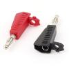 100Pcs Brass Nickel Plated 4mm Banana Male Solder Red and Black About 41mm(50Red 50Black) view 3