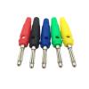 100Pcs 4mm Solderless Stackable Banana 32A Large Current High Voltage Banana Connector Head 7 pin(Blue) view 2