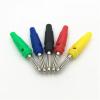 100Pcs 4mm Solderless Stackable Banana 32A Large Current High Voltage Banana Connector Head 7 pin(Blue) view 3