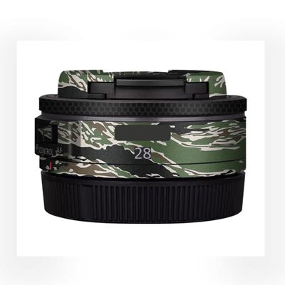 28 2.8 Skin Lens Camera Skin Wrap Vinyl Protective Sticker Accessories for Canon RF 28mm F2.8 STM(Tiger Stripe Camo)