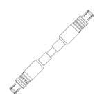 Molex/Waldom, 89761-6762, MCX Straight Plug-to-MCX Straight Plug Assembly - 50 Ohms - Length 457.2mm. (10 Item/s)