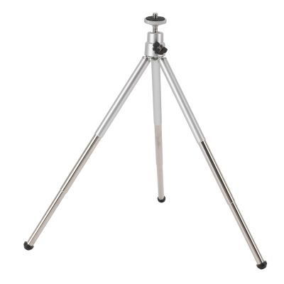 Saluaqui Flexible Fan Light Tripod with Adjustable Height 15-30cm for Outdoor Camping Triangular Aluminum Alloy Support with Retractable Storage