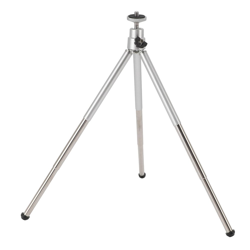 Saluaqui Flexible Fan Light Tripod with Adjustable Height 15-30cm for Outdoor Camping Triangular Aluminum Alloy Support with Retractable Storage