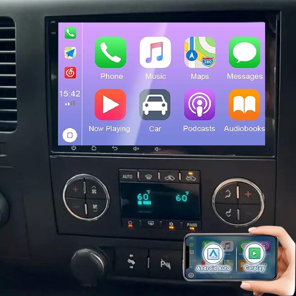 Car Stereo for Chevy Traverse 2009-2017, for Chevy Impala 2014-2020 with Wireless CarPlay Android Auto,7 inch Touch Screen Car Stereo for Traverse with GPS Mirror Link Bluetooth SWC - [2G+32G]
