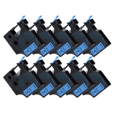 10PK 45013 45010 45018 D1 12mm 45016 45017 Label Tape 45022 45023 45024 Compatible with LabelManager 160 280 Labeling Machine Replacement Tapes(10PK Black on Blue)