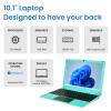 Fwmntu Mini Laptop Computer with Celeron N4000, 8GB RAM, 256GB SSD, HD IPS Screen, Portable Educational Notebook for Learning, Office Work (Blue) view 2