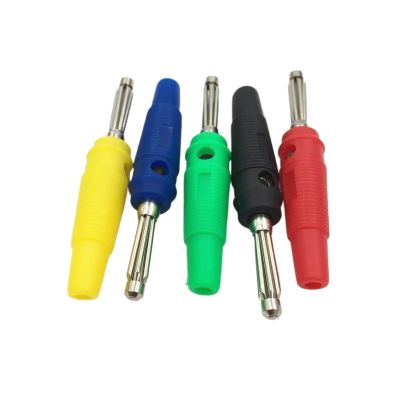 100Pcs 4mm Solderless Stackable Banana 32A Large Current High Voltage Banana Connector Head 7 pin(50Red 50Black)