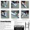 Camera Mounting Bracket Pole, Detachable Surveillance Camera Pole, Surveillance Post Stand for School Backyard Porch Patio Walkway(157.5in/400cm) view 3